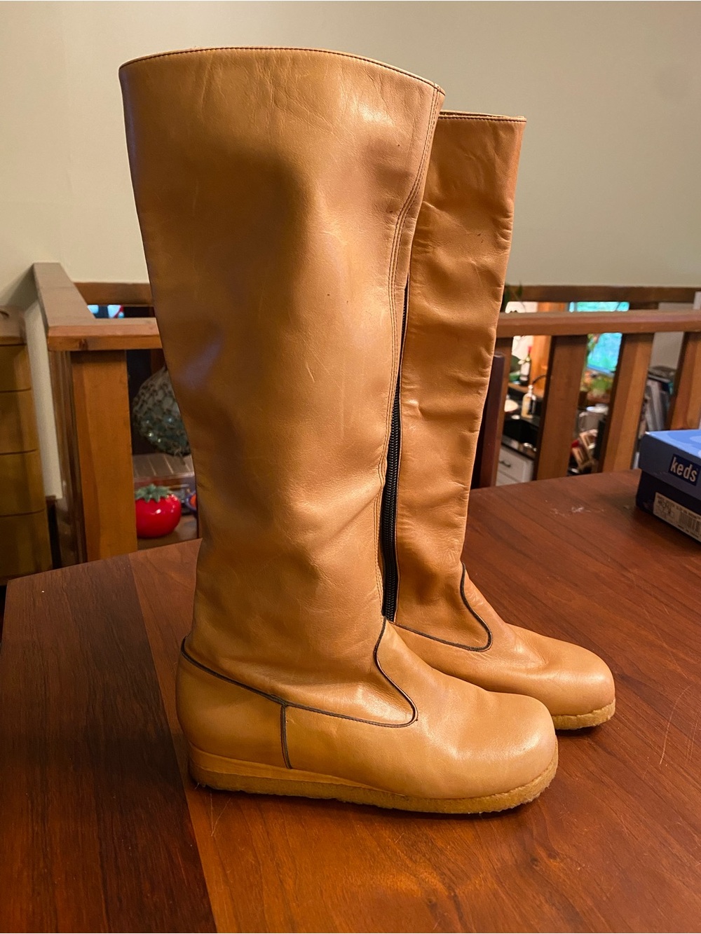Vintage 70s Nina Low Wedge Boots